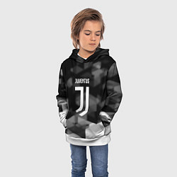 Толстовка-худи детская Juventus geometry fc, цвет: 3D-белый — фото 2