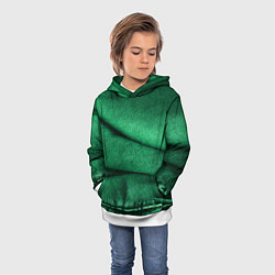 Толстовка-худи детская Зеленая джинса, цвет: 3D-белый — фото 2