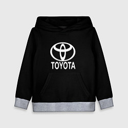 Толстовка-худи детская Toyota white logo, цвет: 3D-меланж