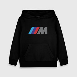 Толстовка-худи детская BMW sport logo, цвет: 3D-черный