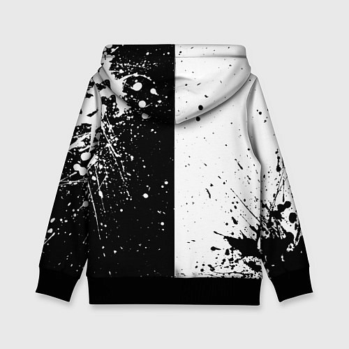 Детская толстовка Assasins Creed - black and white / 3D-Черный – фото 2