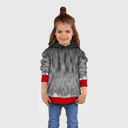Толстовка-худи детская Серое пламя, цвет: 3D-красный — фото 2