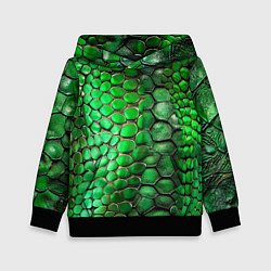 Детская толстовка Зеленая змеиная кожа