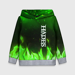 Толстовка-худи детская Logo Hades green hell fire, цвет: 3D-меланж