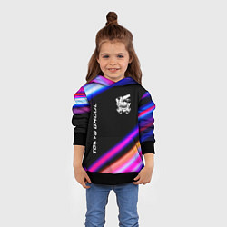 Толстовка-худи детская Tokyo Ghoul speed anime lights, цвет: 3D-черный — фото 2