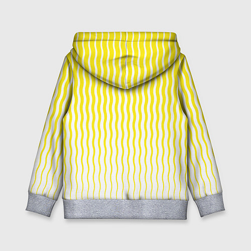 Детская толстовка Вертикальные волнистые линии / 3D-Меланж – фото 2