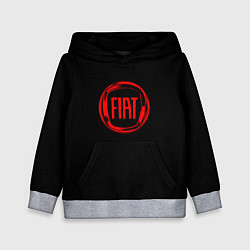 Толстовка-худи детская FIAT logo red, цвет: 3D-меланж