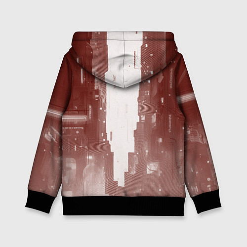 Детская толстовка Воин в бордовых тонах / 3D-Черный – фото 2