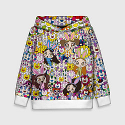 Детская толстовка Right now NewJeans and Takashi Murakami