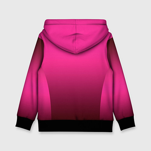 Детская толстовка Бордовый градиентный фон / 3D-Черный – фото 2