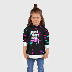 Толстовка-худи детская GTA winter neon, цвет: 3D-белый — фото 2
