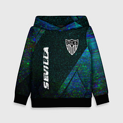 Толстовка-худи детская Sevilla glitch blue, цвет: 3D-черный