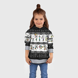 Толстовка-худи детская Кокопелли - боги индейцев хайда, цвет: 3D-меланж — фото 2