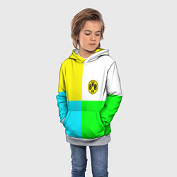 Толстовка-худи детская Borussia color cport, цвет: 3D-меланж — фото 2