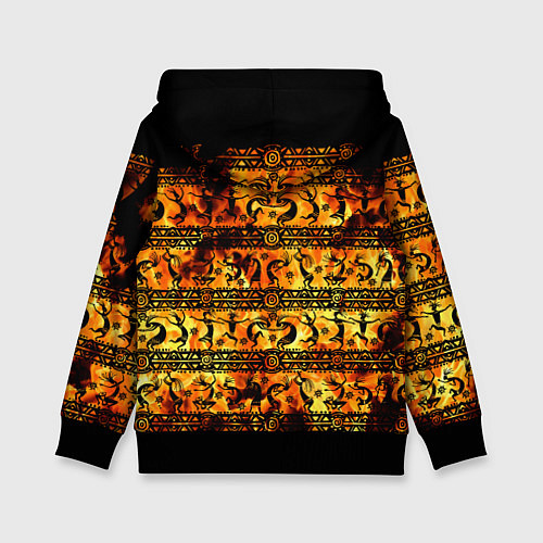 Детская толстовка Кокопелли - танцы в огне / 3D-Черный – фото 2