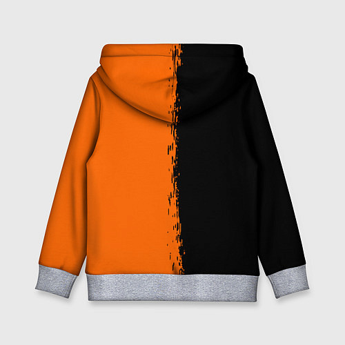 Детская толстовка Half life краски оранж / 3D-Меланж – фото 2