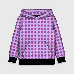 Детская толстовка Сиреневый паттерн в горошек