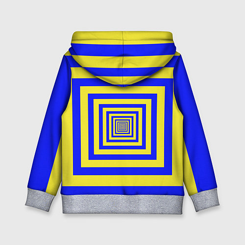 Детская толстовка Квадраты уходящие в даль / 3D-Меланж – фото 2