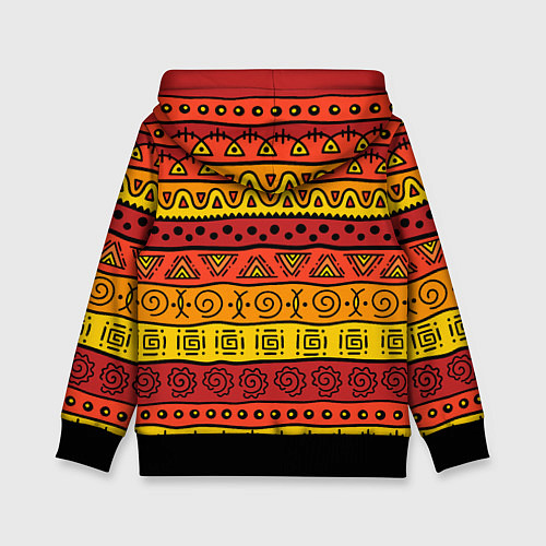 Детская толстовка Африканские этнический орнамент / 3D-Черный – фото 2