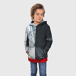 Толстовка-худи детская Метро Москвы, цвет: 3D-красный — фото 2