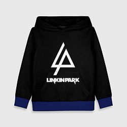 Толстовка-худи детская Linkin park logo brend music, цвет: 3D-синий