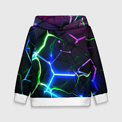 Детская толстовка Микс из разломленных плит и неоновое свечения