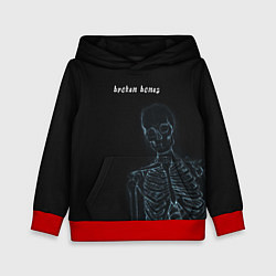 Толстовка-худи детская Broken bones, цвет: 3D-красный