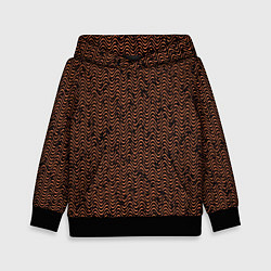 Детская толстовка Волнистая текстура чёрно-коричневый
