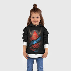 Толстовка-худи детская Маска демона - Хання, цвет: 3D-белый — фото 2