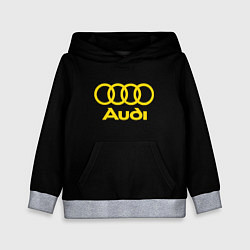 Толстовка-худи детская Audi logo yellow, цвет: 3D-меланж