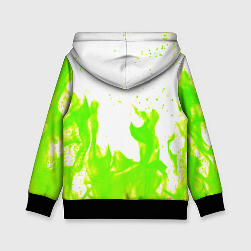 Детская толстовка Кислотный огонь / 3D-Черный – фото 2