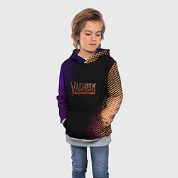 Толстовка-худи детская Valheim logo pattern, цвет: 3D-меланж — фото 2