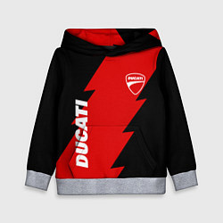 Толстовка-худи детская Ducati - logo, цвет: 3D-меланж