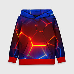 Детская толстовка Светящиеся лавой неоновые плиты в разломе