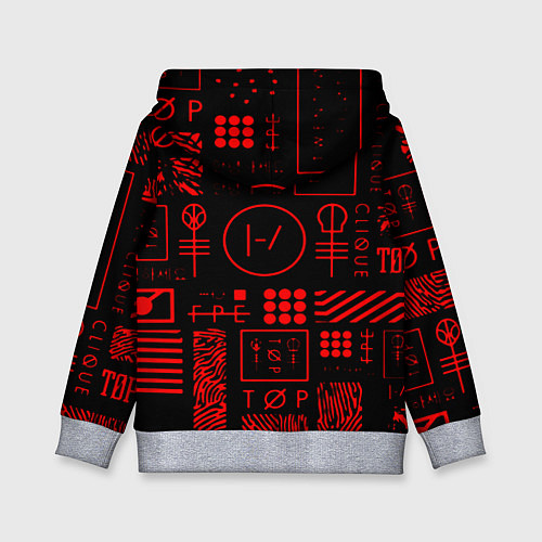 Детская толстовка Twenty one pilots pattern rock / 3D-Меланж – фото 2