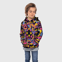 Толстовка-худи детская О Париж, цвет: 3D-меланж — фото 2