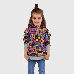 Толстовка-худи детская О Париж, цвет: 3D-меланж — фото 2