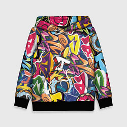 Детская толстовка Буква т в граффити