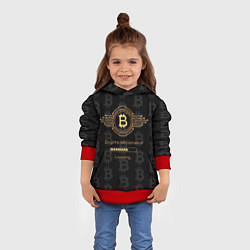 Толстовка-худи детская Биткоин миллионер - золотой, цвет: 3D-красный — фото 2