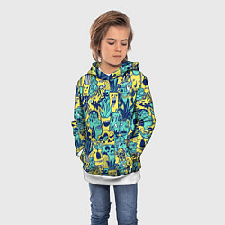 Толстовка-худи детская Монстры тропические, цвет: 3D-белый — фото 2