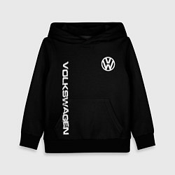 Толстовка-худи детская Volkswagen logo white, цвет: 3D-черный