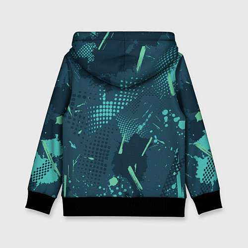 Детская толстовка Яркий абстрактный узор для спорта / 3D-Черный – фото 2