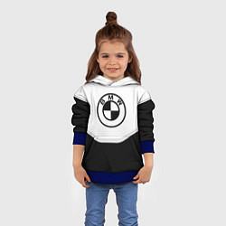 Толстовка-худи детская BMW sport geometry, цвет: 3D-синий — фото 2