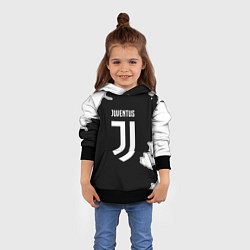 Толстовка-худи детская Juventus fc краски, цвет: 3D-черный — фото 2