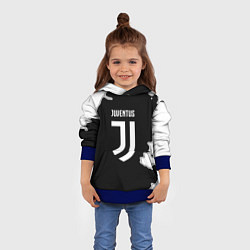 Толстовка-худи детская Juventus fc краски, цвет: 3D-синий — фото 2