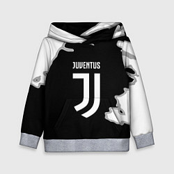 Толстовка-худи детская Juventus fc краски, цвет: 3D-меланж