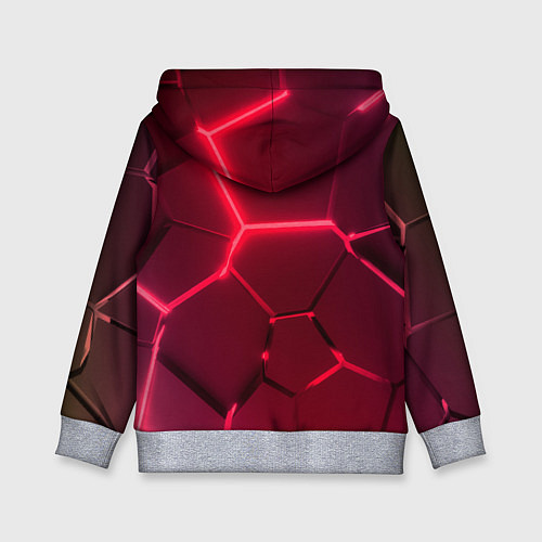 Детская толстовка Маджента неоновые плиты в разломе / 3D-Меланж – фото 2