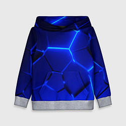 Детская толстовка Текстура темных синих неоновые плиты