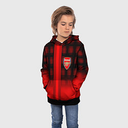 Толстовка-худи детская Arsenal fc sport geometry steel, цвет: 3D-черный — фото 2