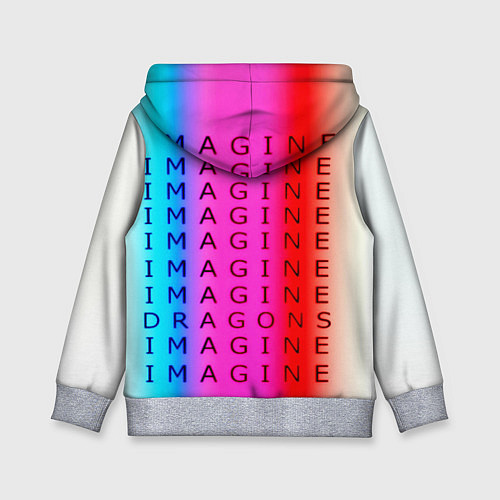 Детская толстовка Imagine Dragons neon rock / 3D-Меланж – фото 2